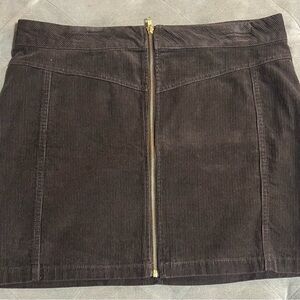 Wild Fable Black Mini Skirt with Gold Zipper